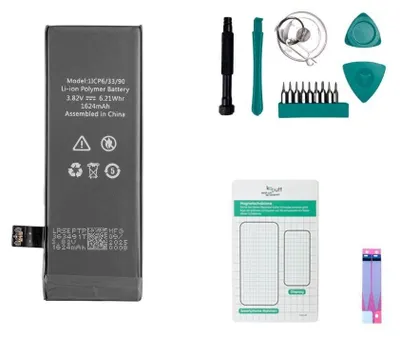 Produktbild von Apple iPhone SE (2016) Akku 1624 mAh Ersatzteil Reparatur-Set inkl. Werkzeug