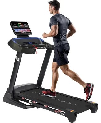 Produktbild von Laufband klappbar AsVIVA T20 Heimtrainer bis 18 km/h leise stabil mit großer Lauffläche App-kompatibel für Zuhause