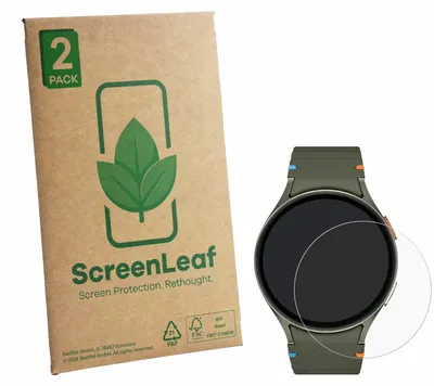Produktbild von 2x ScreenLeaf Schutzfolie für Samsung Galaxy Watch 7 (44 mm) Displayschutz Display Schutz Folie Klar Transparent
