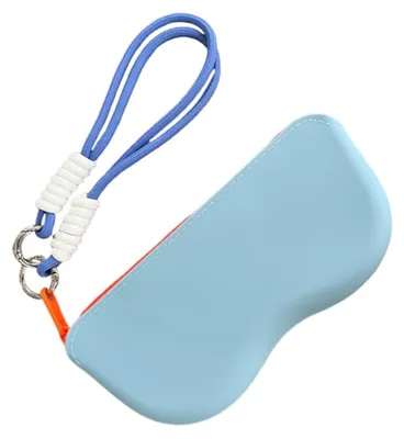 Zdjęcie produktu dla INF Silikonowe etui na okulary — miękkie, ochronne i przenośne etui, kompaktowe i podróżne Niebieski