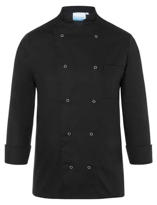 Produktbild von Karlowsky - "Basic" Kochjacke für Herren/Damen Unisex FK2191 (S) (Schwarz)