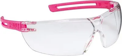 Image de Lunettes de sécurité anti-rayures et anti-buée, rose translucide, avec protection UV