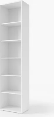 Produktbild von Aktenregal "Clermont" in weiß mit 6 Fächern und 5 Einlegeböden. Abmessungen (BxHxT) 52,5x221,2x35 cm