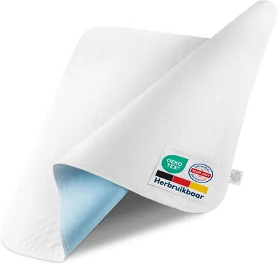 Obrázek produktu pro Absorpční podložka na inkontinenci, rozměr 50x70 cm, sada 4 kusů, omyvatelná, vhodná pro postel