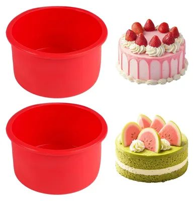 Silikon-Backform rund, 10 cm, 2er-Set, antihaftbeschichtet