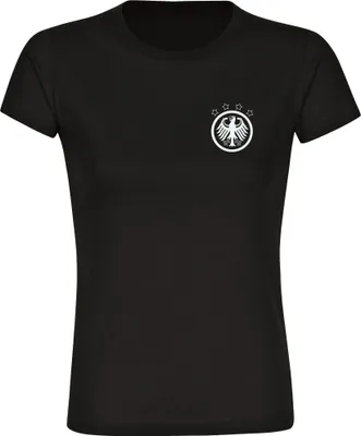 Produktbild von multifanshop Damen T-Shirt - Germany - Adler Retro, schwarz, Größe M