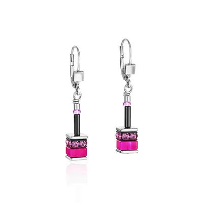 Produktbild von GeoCUBE® Ohrringe classic Polaris & Strass multicolor