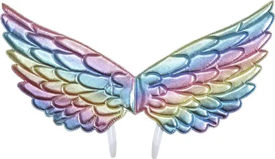 Produktbild von Engelsflügel für Erwachsene und Kinder, Cosplay-Kostümzubehör, Unisex, glitzernde Stoffflügel für Halloween, Bühnenauftritte, Foto-Requisite, mehrfarbig