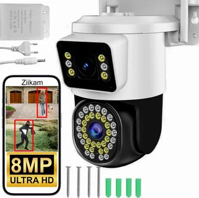 Produktbild von Dual Wifi Ip Kamera 4K 8Mpx Rotierend Mit Bewegungserkennung Und Audio Smart