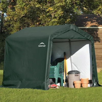 Image de Shelter Logic abri de jardin en plastique, tente de pâturage "Shed-In-A-Box", 240 x 240 cm vert 5,76m²