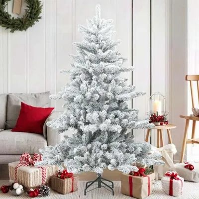 Immagine prodotto di Maison Exclusive - Albero di Natale artificiale con cerniere innevato Bianco 150 cm