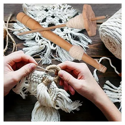 Produktbild von Garnspindeln - Oberwirtel Garnspinner Handspindel | Handarbeitszubehör für Stricken, Weben und Nähen