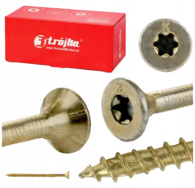 Obrázek produktu pro Trójka WHTS Konstrukční šrouby do dřeva 5x120 mm TORX kuželová hlava