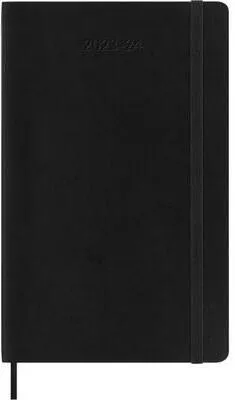 Produktbild von Moleskine 18 Monate Wochen Notizkalender 2023/2024, L/A5, 1 Wo = 1 Seite, Rechts Linierte Seite, Soft Cover, Schwarz