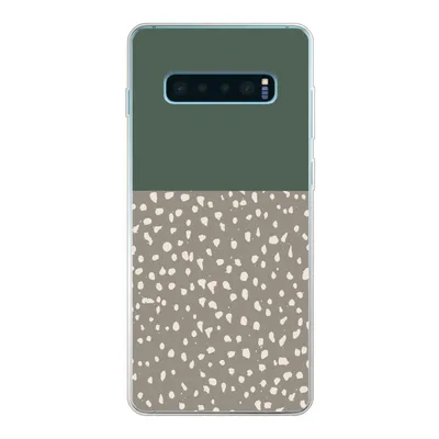 Produktbild von MuchoWow® Handyhülle Schutzhülle Hülle für Samsung Galaxy S10 Plus Polka dot - Grün - Muster Silikon Softcase Handy Hülle - Schutzhülle