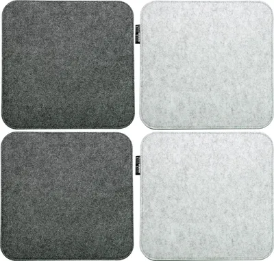 Obrázek produktu pro Stuhlkissen Filz 4er Set CHIC viereckig Grau 35x35cm