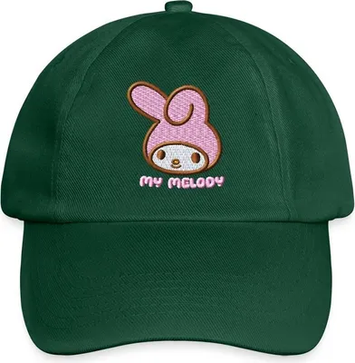 Produktbild von Spreadshirt My Melody Stick Portrait Baseballkappe, One size, Flaschengrün