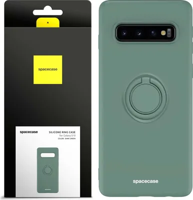 Immagine prodotto di Custodia in silicone SPACECASE Custodia ad anello in silicone per Galaxy S10 verde