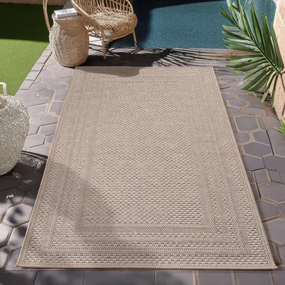 Produktbild von Homebyhome Outdoor Teppich Wetterfest & UV-beständig, ideal für Küche, Balkon, Terrasse, Garten, Wohnzimmer, Grösse: 80x150 cm