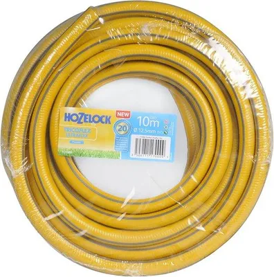 Image de Tuyau d'arrosage Ultraflex jaune - 117000 Hozelock Tricoflex avec raccord