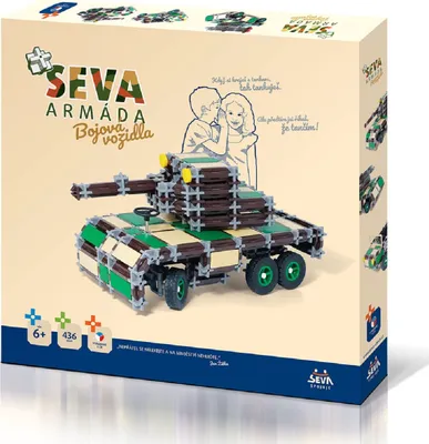 Produktbild von Seva - Baukästen SEVA ARMY Kampffahrzeuge Kunststoff 436 Teile im Karton 35x33x5cm