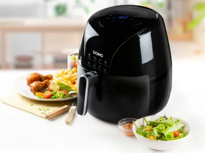 Produktbild von Friteuse ohne öl 1,5kg 2000w schwarz Domo DO533FR