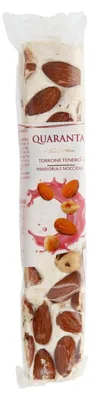 Produktbild von Quaranta Mandel-Haselnuss Riegel Nougat 100g – Snack mit Mandeln & Haselnüssen