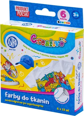 Immagine prodotto di Set di 6 colori per tessuti da 15 ml Astra Creativo