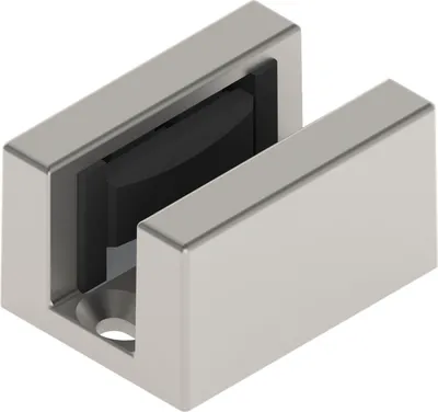 Immagine prodotto di Guida a pavimento HELM SmartGuide G senza gioco per vetro 8-12,76 mm effetto acciaio inox