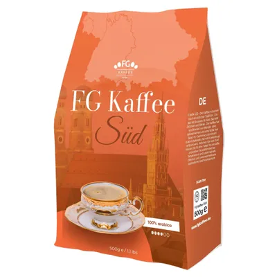 Produktbild von FG Kaffee SÜD Kaffeebohnen 100% Arabica 500g