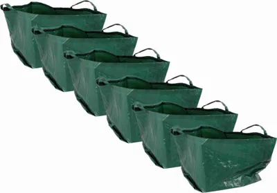 Produktbild von Schwerlast Gartentasche 6erSet Gartensack Laubsack Garten Gewebesack Laub Tasche