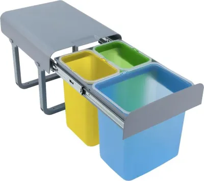 Immagine prodotto di Pattumiera estraibile 3 contenitori Ekko9099 colori vari
