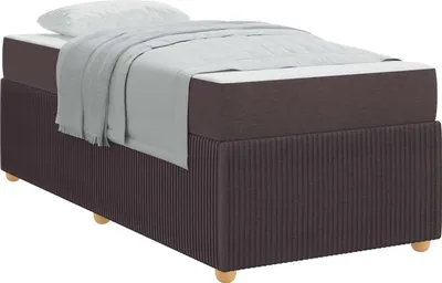 Obrázok produktu pre Rám postele s matracmi Tmavohnedá 90 x 200 cm látka