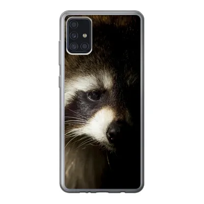 Produktbild von MuchoWow® Handyhülle Schutzhülle Hülle für Samsung Galaxy A52 5G Waschbär - Wilde Tiere - Schwarz Silikon Softcase Handy Hülle - Umschlag