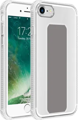 Image de Cadorabo Housse de protection pour Apple iPhone 7 / 7S / 8 / SE 2020 Housse en gris Etui TPU silicone Case Cover Standfunktion