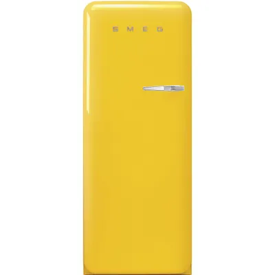 Produktbild von Smeg FAB28LYW5 Freistehendes KÃ1/4hlgerät mit Gefrierfach, 244 l Nutzinhalt KÃ1/4hlteil, 26 l Nutzinhalt Gefrierteil, 60,1 cm Breite, , 139 kWh/Jahr, 4 Sterne, 38 dB Geräuschemissionen, Inverter-Motor