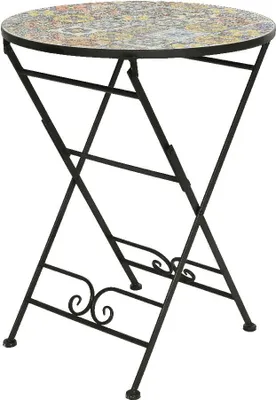 Produktbild von Praha Runder Beistelltisch aus geschmiedetem Eisen Schwarzes Eisen (Ø 60 cm)