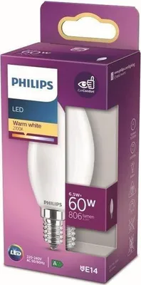 Immagine prodotto di Lampadina LED, E14, 6,4 W (equivalente a 60 W), non dimmerabile, bianco caldo, 15.000 ore