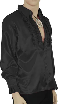 Produktbild von Rüschenhemd schwarz S - XXL, Größe:L