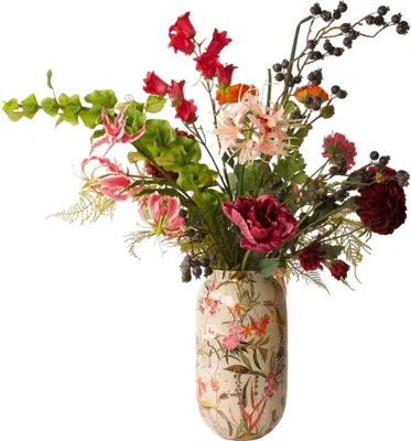Image de WinQ - Bouquet de fleurs artificielles violet, rose et fuchsia - seidenblumen