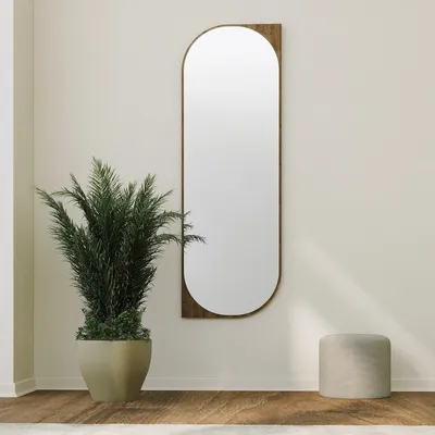 Produktbild von Skye Decor, Livi - Walnut, Spiegel, 100 % MDF, Nussbaum, 52 x 152 cm