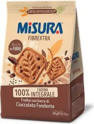 Produktbild von 6x Misura Fibraextra Integrali Schokolade Tropfen Vollkorn kekse 290g biscuits