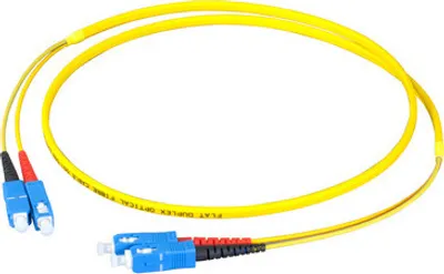 Produktbild von Duplex Jumper SC-SC 9/125µm, OS2 -- LSZH,gelb, Flat Twin 3x5mm, 15m