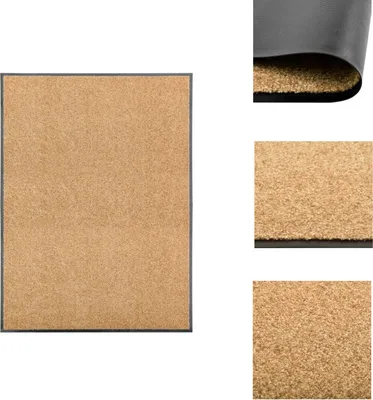 Immagine prodotto di zerbino vidaXL Crema lavabile 90x120 cm - Zerbini