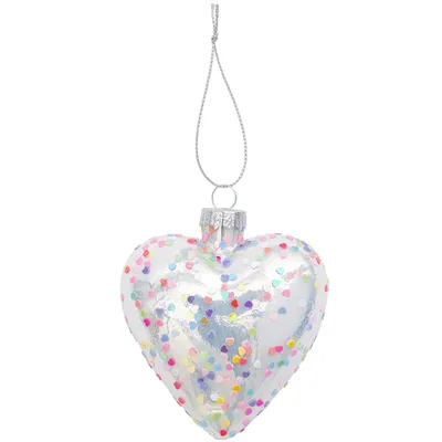 Produktbild von Glas Christbaumkugel Herz 10 x 8 cm