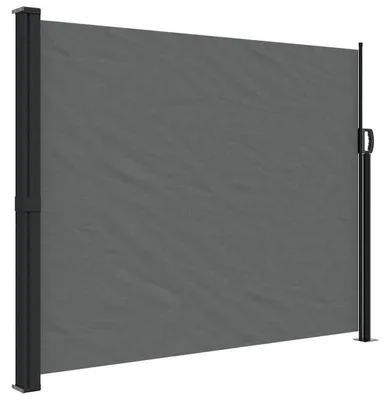 Produktbild von Seitenschild 160x600 cm – Ausziehbarer Sichtschutz für Garten und Balkon, Anthrazit