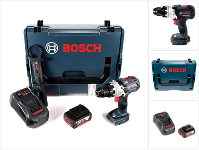 Image de Bosch GSB 18V-85 C Perceuse-visseuse à percussion sans fil 18V 85Nm 1/2" Brushless + 1x batterie 5,0Ah + chargeur + L-Boxx
