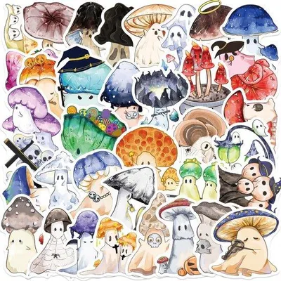 Image de Autocollants décoratifs en vinyle pour objets - 50 motifs uniques - 5-6 cm - Multicolores