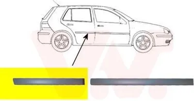 Produktbild von VAN WEZEL Zierleiste für die Tür Hinten Rechts Leiste für VW Golf IV Schrägheck (1J1) 5888406