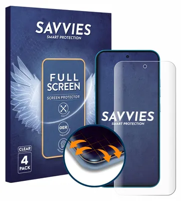 Produktbild von 4x Savvies Fullscreen Schutzfolie für Nothing Phone (4a) Displayschutz Folie Fullcover Klar Transparent